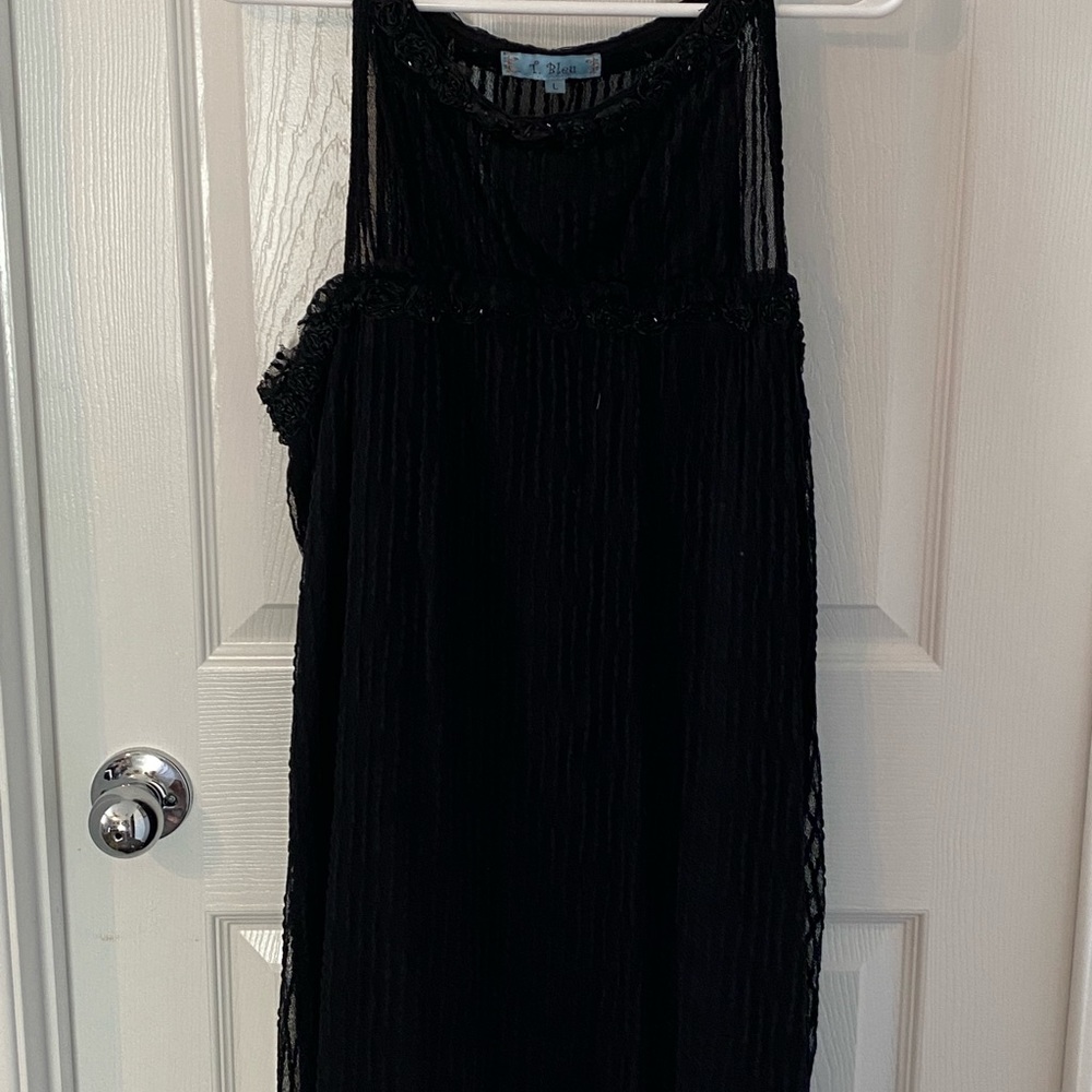 Black airy babydoll style dress - Picture 2 of 3